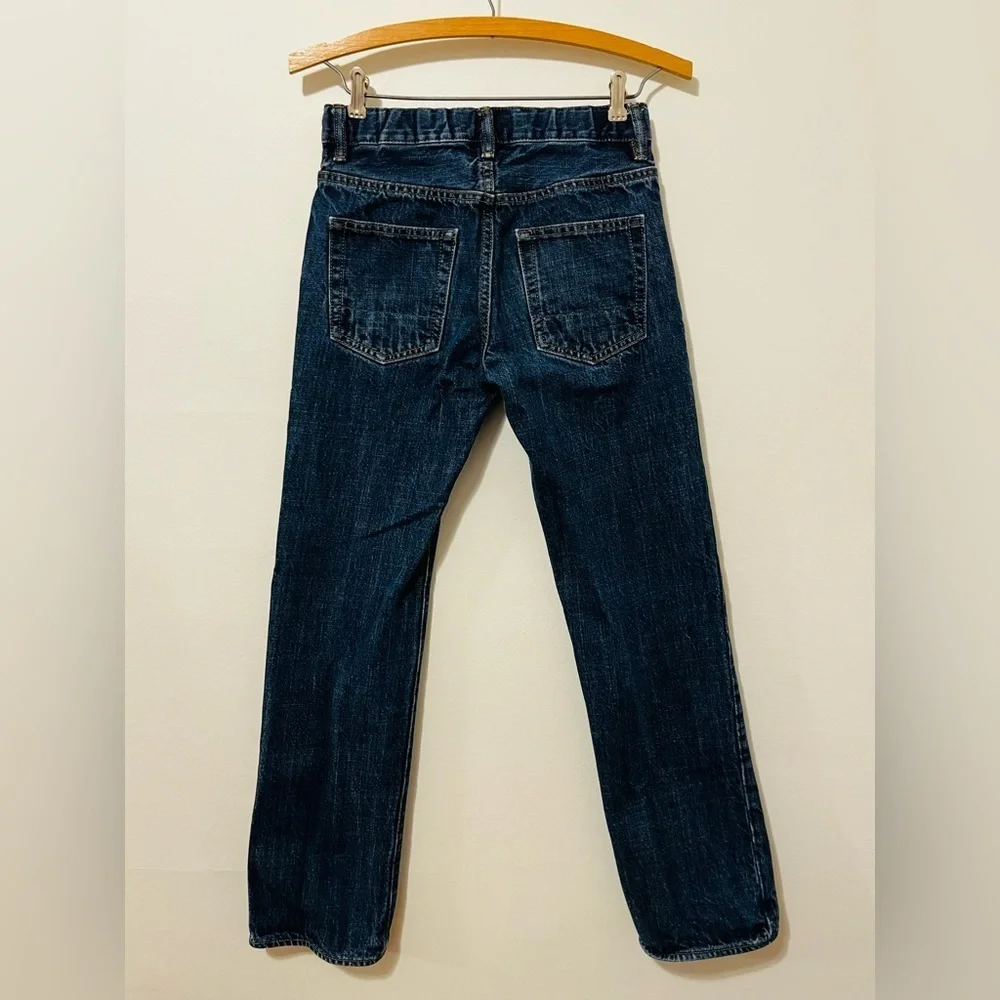 GAP Kids Youth Boys 14 Straight Leg Jeans Dark Wash Denim Adjustable Waist EUC